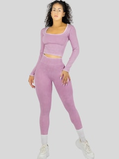 Foto 4 | Set Deportivo Mujer Gym Yoga O Casual Conj-072 Lila Blusa Y Pants