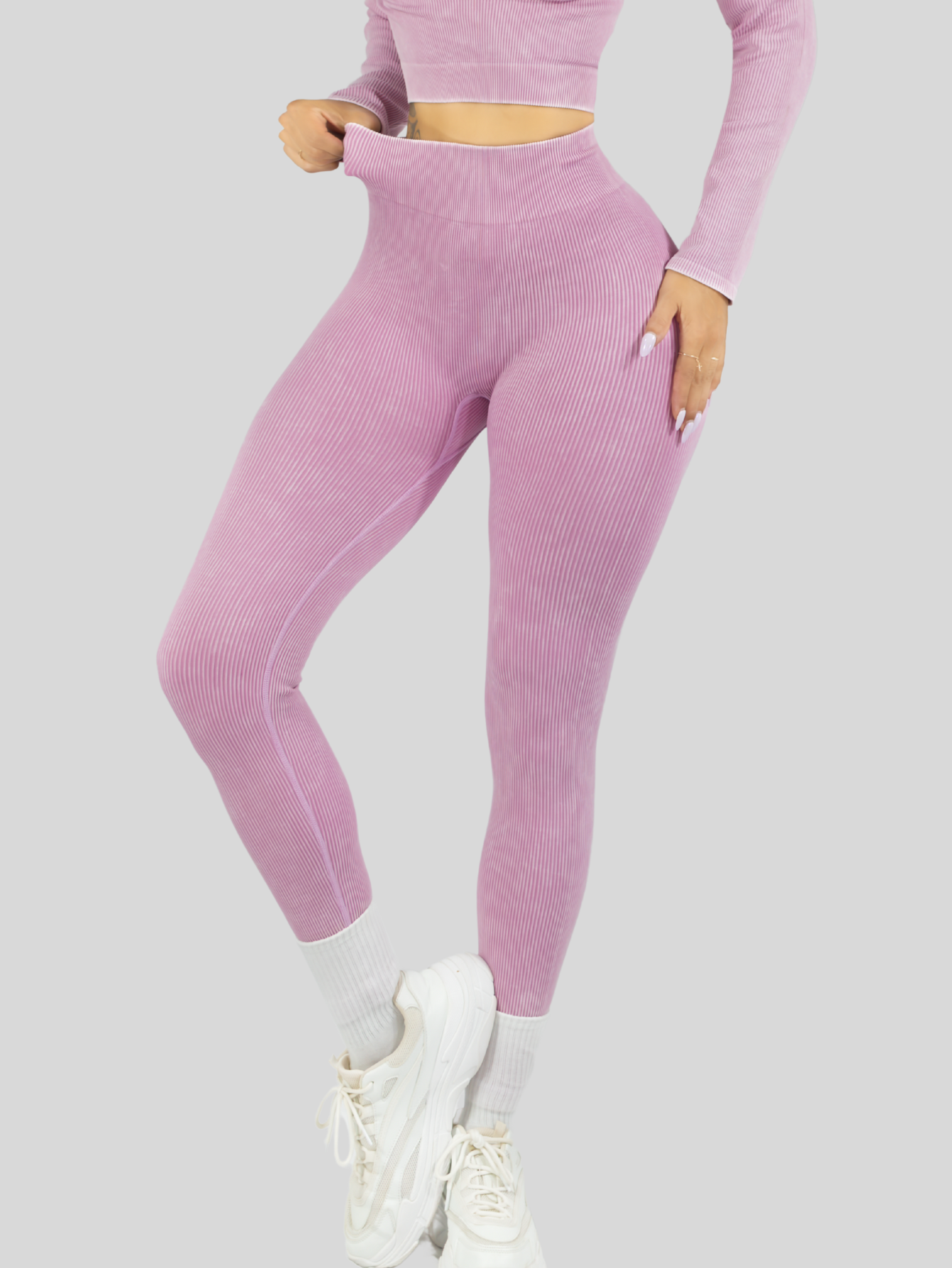 Foto 5 | Set Deportivo Mujer Gym Yoga O Casual Conj-072 Lila Blusa Y Pants