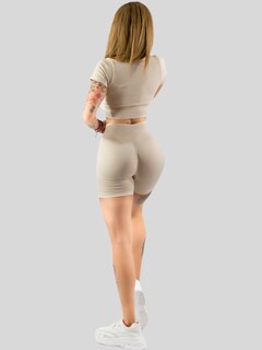 Foto 3 | Set De Dos Conjunto Deportivo De Mujer De Short Y Blusa Conj-070 Variedad De Colores Stretch Push Up