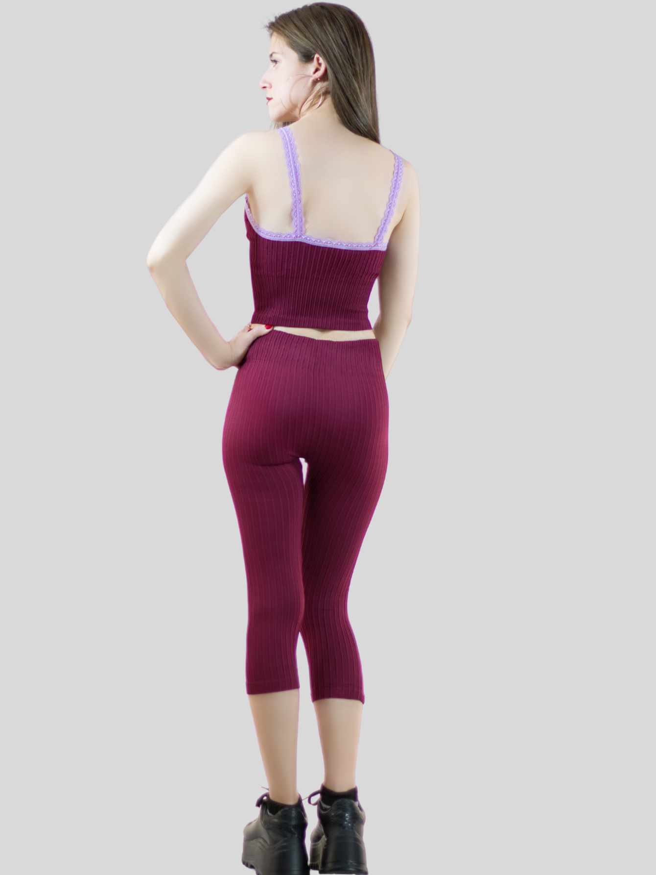 Foto 3 | Set De 2 Conjuntos Deportivos Mujer Conj-060-px2 Variedad De Colores Capri Y Top Stretch Fit