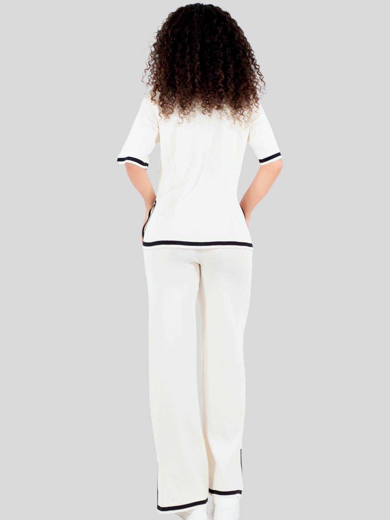 Foto 4 pulgar | Conjunto Mujer 2 Piezas Playera Oversize Y Pantalón Stretch Conj-073 Café Claro Casual