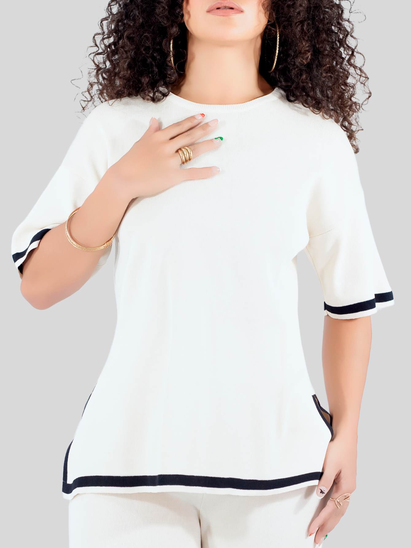 Foto 6 pulgar | Conjunto Mujer 2 Piezas Playera Oversize Y Pantalón Stretch Conj-073 Café Claro Casual