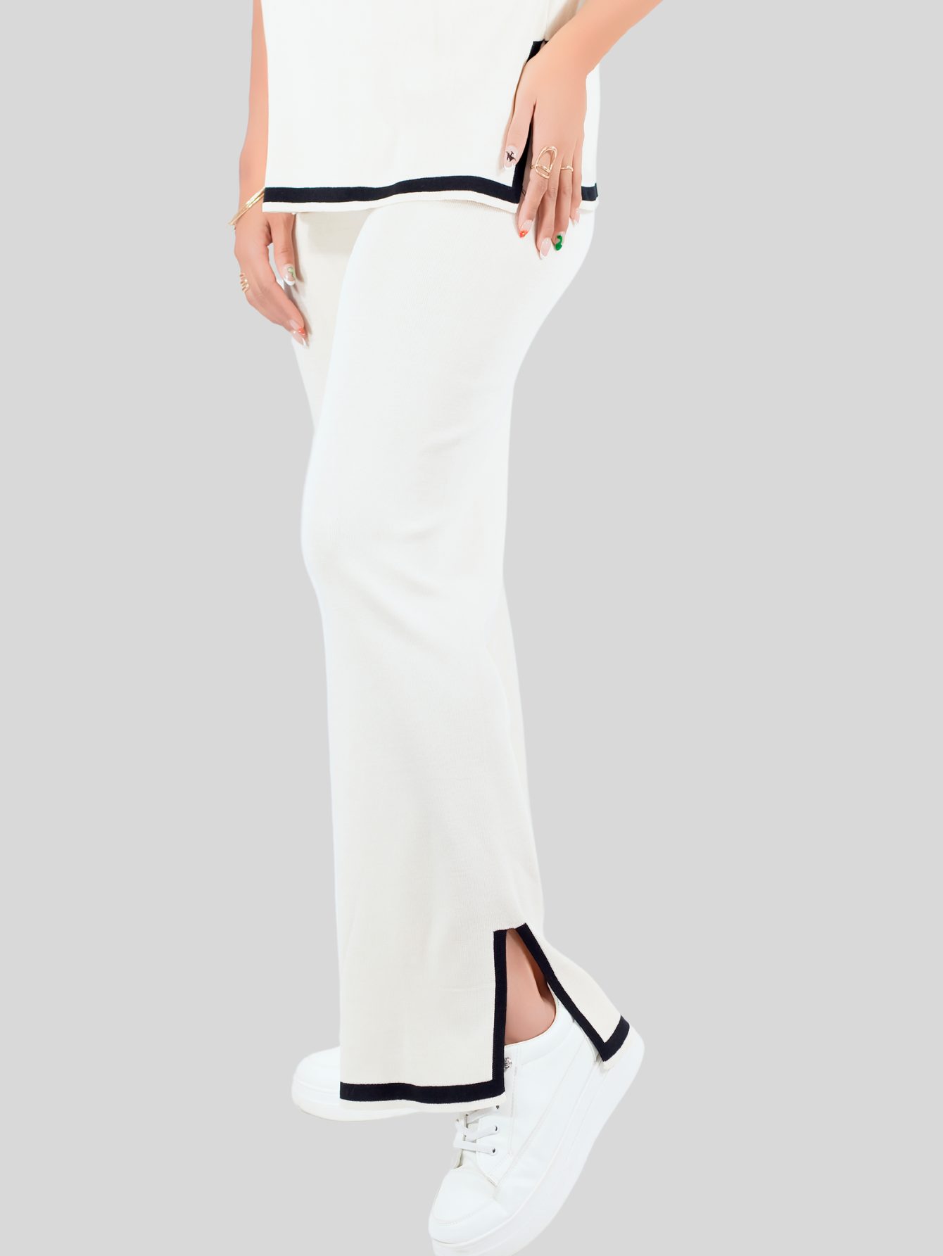 Foto 6 | Conjunto Mujer 2 Piezas Playera Oversize Y Pantalón Stretch Conj-073 Café Claro Casual