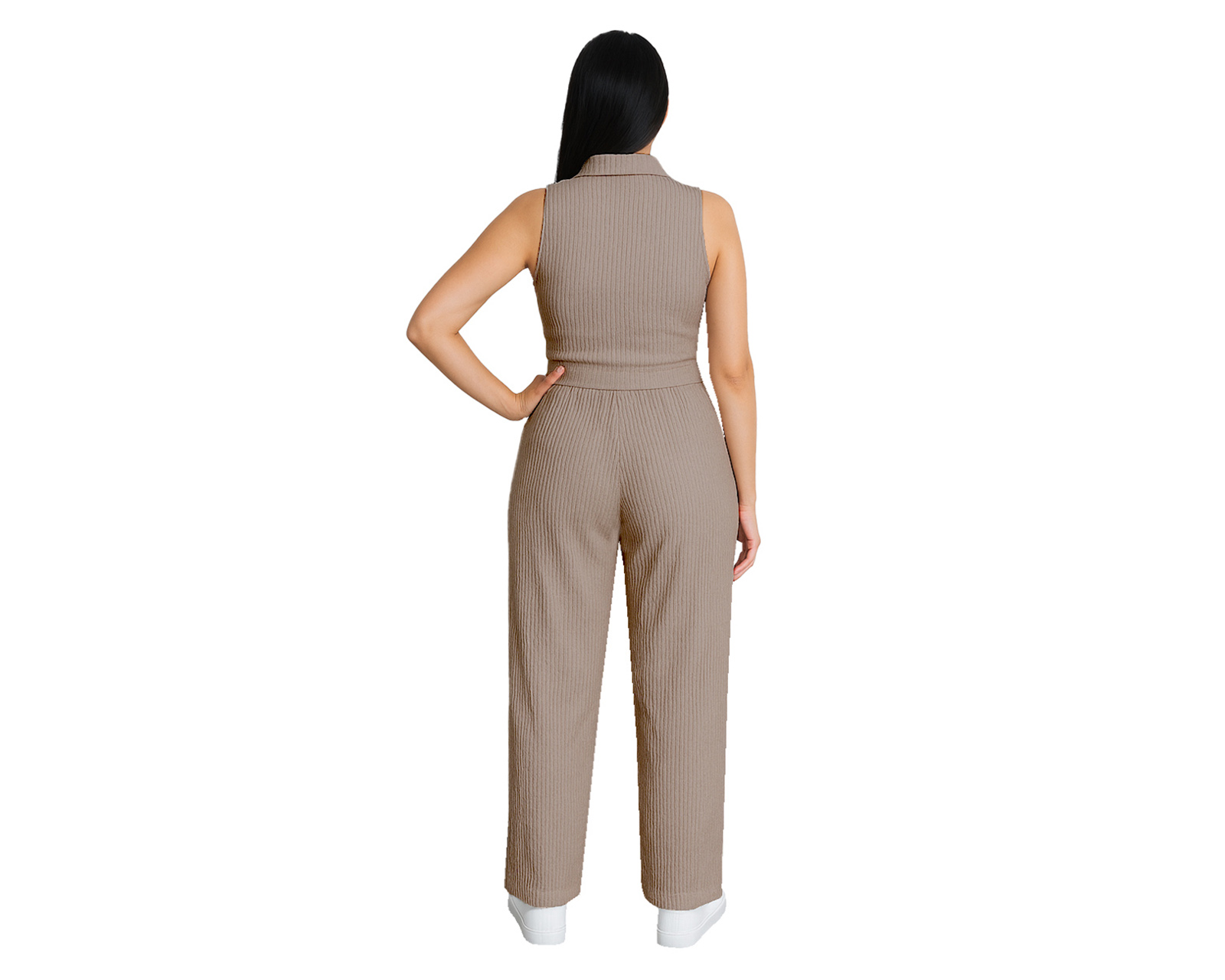 Foto 2 | Conjunto Dama 2 Piezas Ocean Point Top Con Cierre Y Pantalón Casual