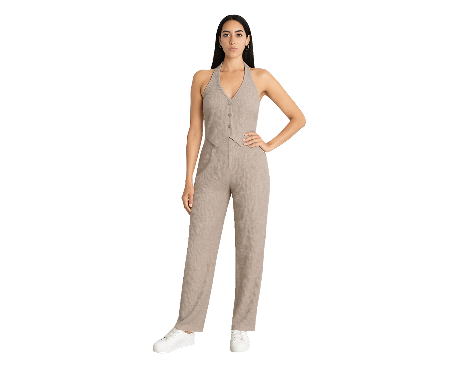 Foto 1 | Conjunto De Mujer 2 Piezas, Ocean Point Chaleco Halter, Pantalón Recto