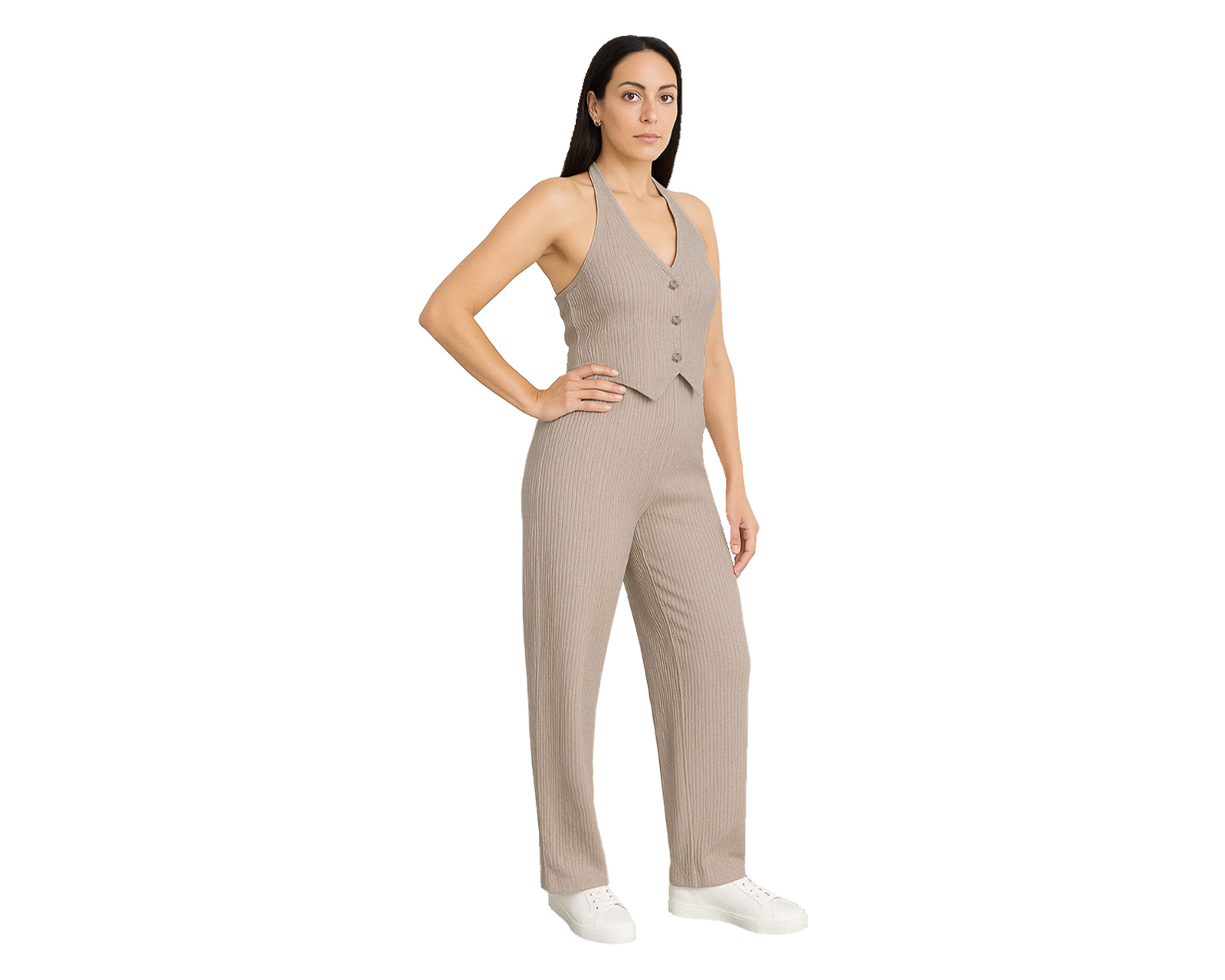 Foto 2 | Conjunto De Mujer 2 Piezas, Ocean Point Chaleco Halter, Pantalón Recto