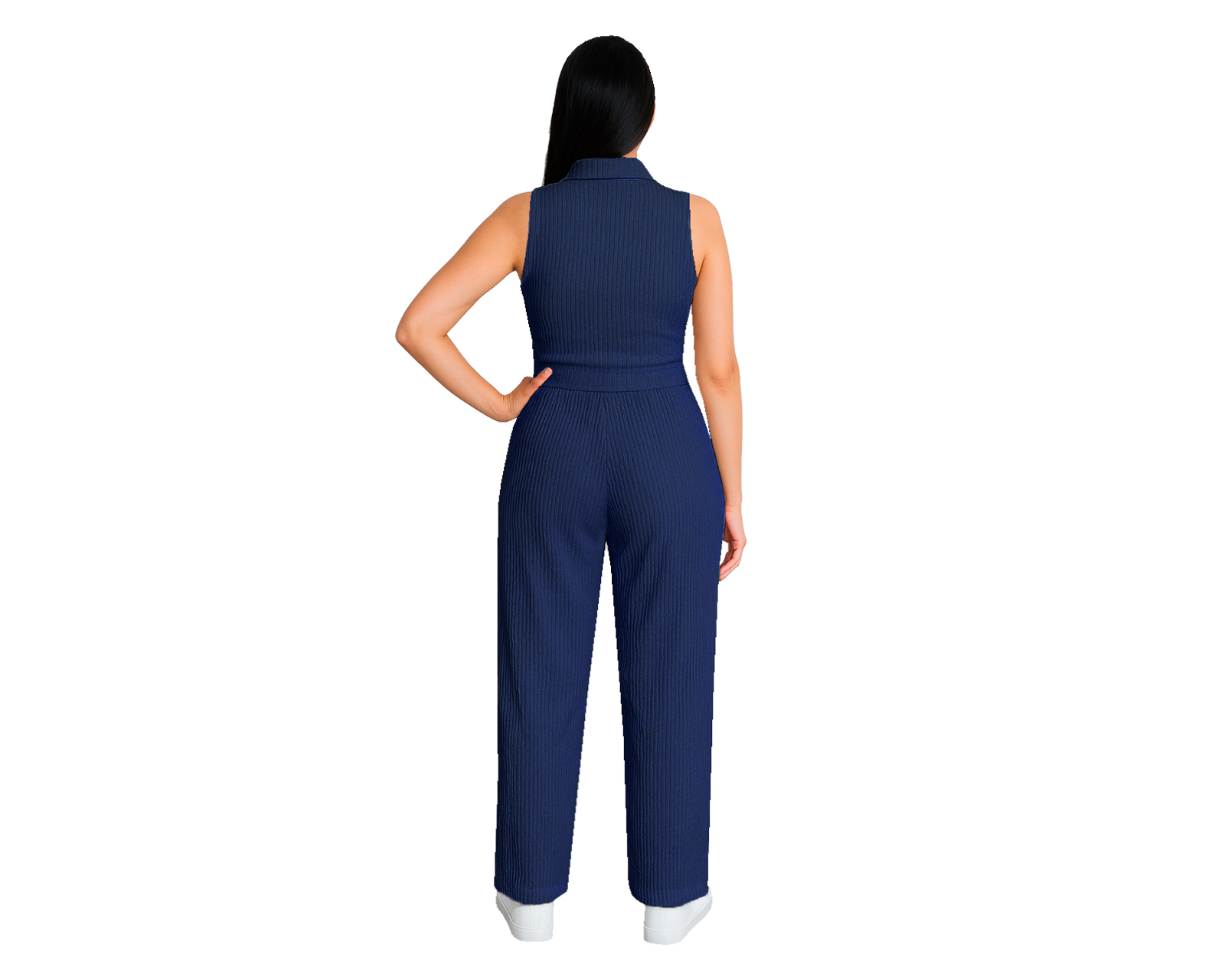Foto 2 | Conjunto Dama 2 Piezas Ocean Point Top Con Cierre Y Pantalón Casual