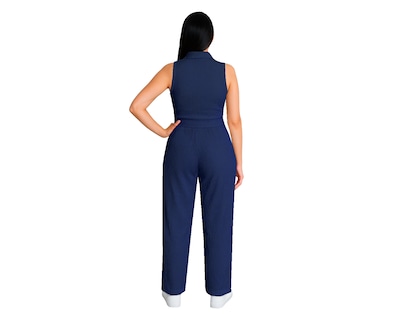 Foto 2 | Conjunto Dama 2 Piezas Ocean Point Top Con Cierre Y Pantalón Casual