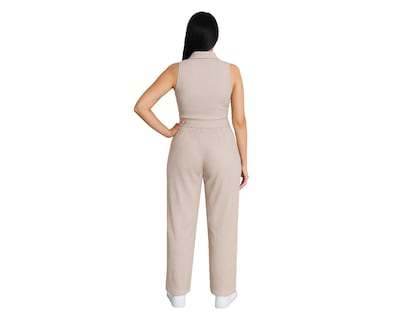 Foto 2 | Conjunto Dama 2 Piezas Ocean Point Top Con Cierre Y Pantalón Casual