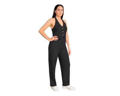 Foto 2 | Conjunto De Mujer 2 Piezas, Ocean Point Chaleco Halter, Pantalón Recto