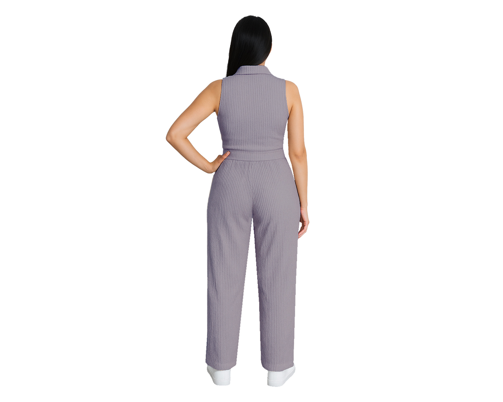Foto 2 | Conjunto Dama 2 Piezas Ocean Point Top Con Cierre Y Pantalón Casual