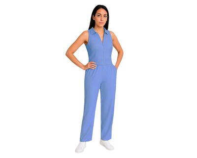 Foto 1 | Conjunto Dama 2 Piezas Ocean Point Top Con Cierre Y Pantalón Casual