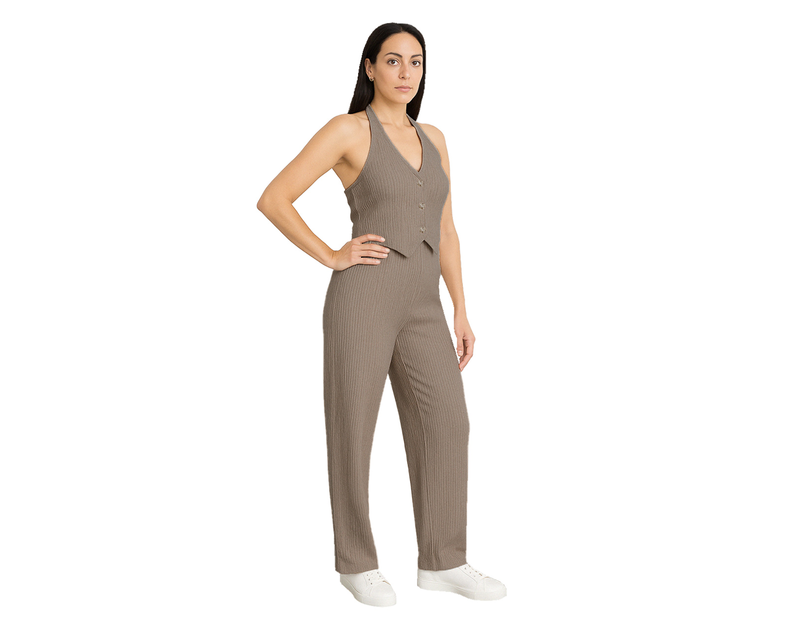 Foto 2 | Conjunto De Mujer 2 Piezas, Ocean Point Chaleco Halter, Pantalón Recto