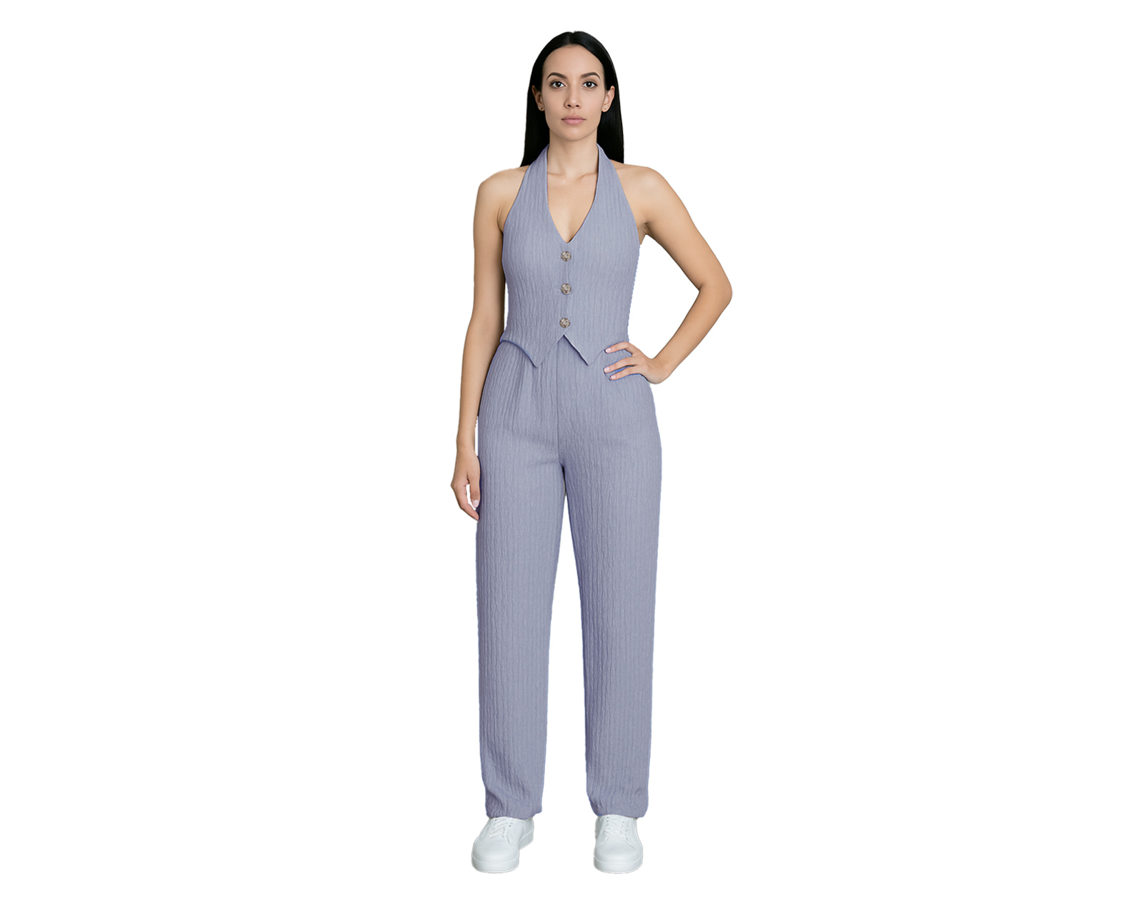 Foto 1 | Conjunto De Mujer 2 Piezas, Ocean Point Chaleco Halter, Pantalón Recto