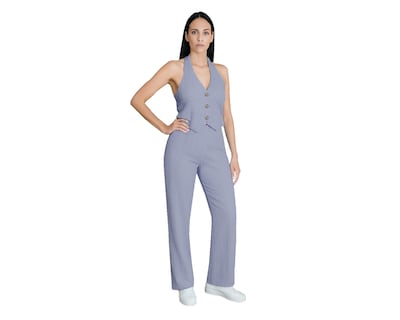 Foto 2 | Conjunto De Mujer 2 Piezas, Ocean Point Chaleco Halter, Pantalón Recto