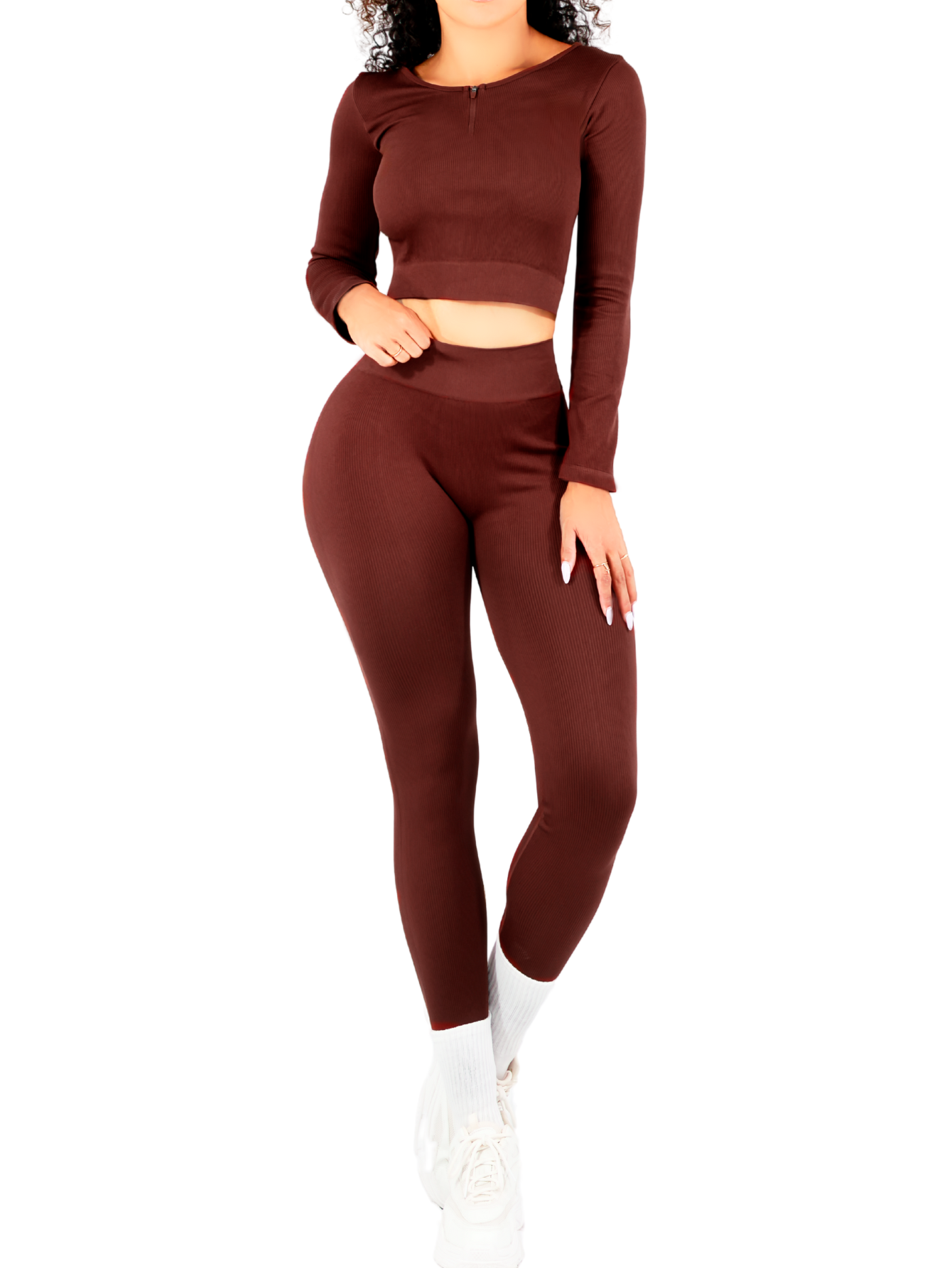 Foto 2 pulgar | Conjunto Deportivo Top y Pants para Mujer