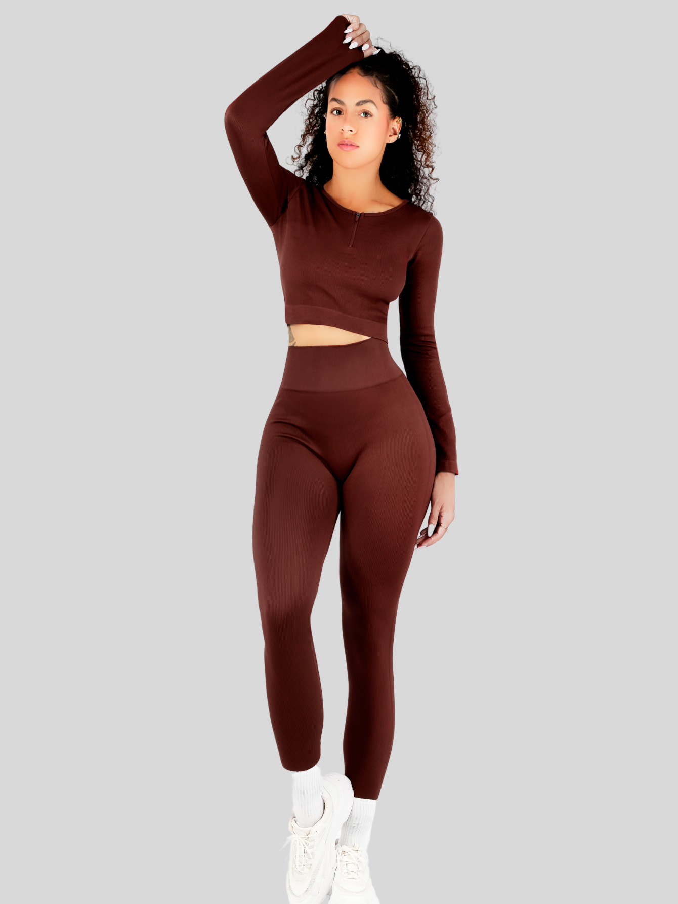 Foto 3 pulgar | Conjunto Deportivo Top y Pants para Mujer