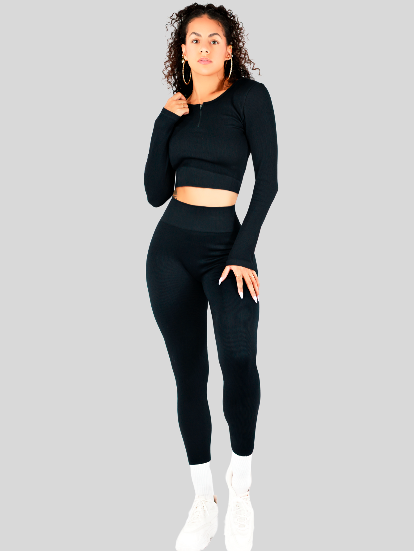 Foto 5 pulgar | Set Deportivo Conj-075 Negro para Mujer