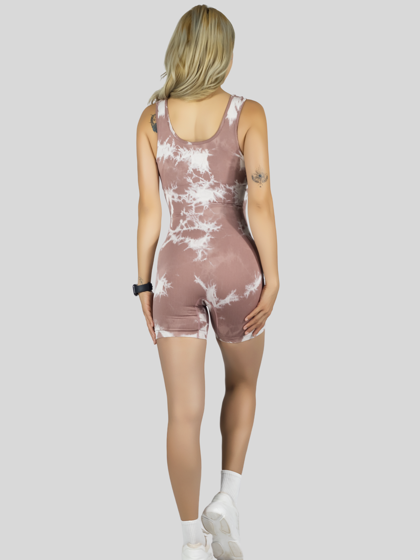 Foto 4 pulgar | Enterizo Deportivo Mujer Body Jumpsuit Conj-07 Café Gym Fitnes Yoga