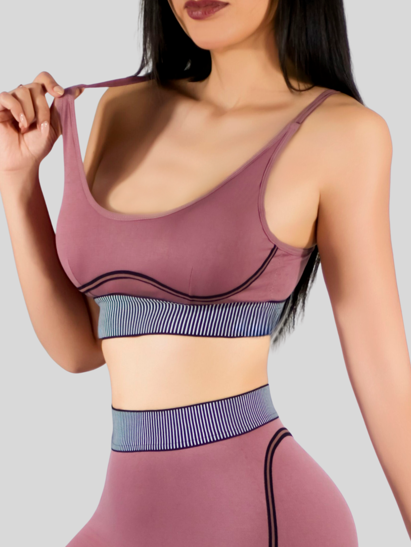 Foto 6 pulgar | Conjunto Deportivo 2 Piezas Top Y Leggings Conj-080 Rosa Mujer Gym Yoga O Casual