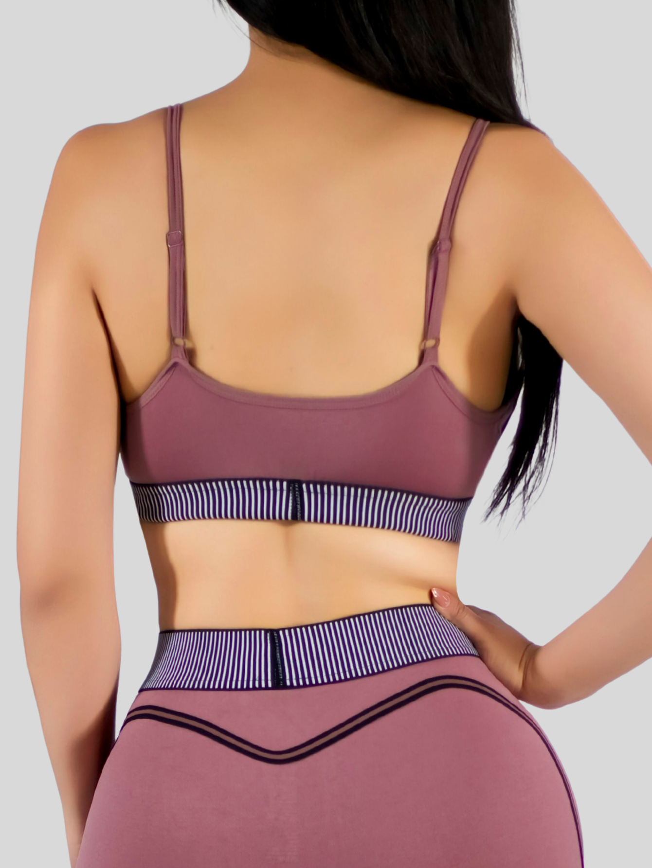 Foto 7 | Conjunto Deportivo 2 Piezas Top Y Leggings Conj-080 Rosa Mujer Gym Yoga O Casual