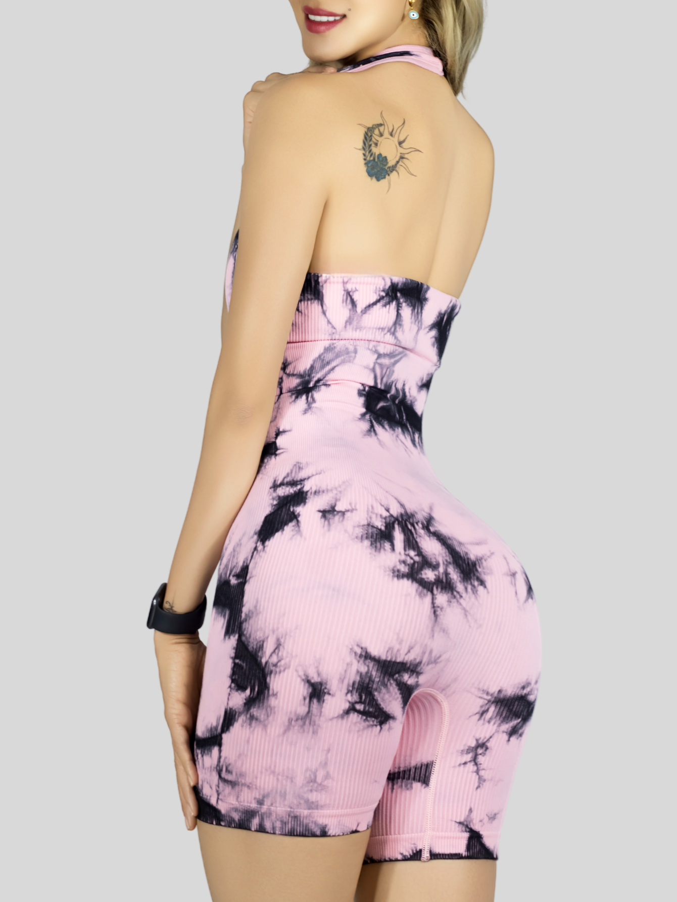 Foto 4 pulgar | Body Deportivo Mujer Enterizo Conj-078 Rosa Jumpsuit Gym Fitnes Yoga
