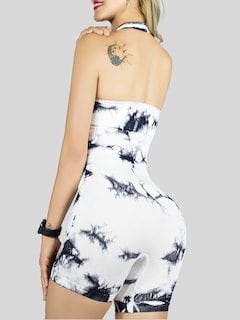 Foto 6 | Body Deportivo Mujer Enterizo Conj-078 Blanco Jumpsuit Gym Fitnes Yoga