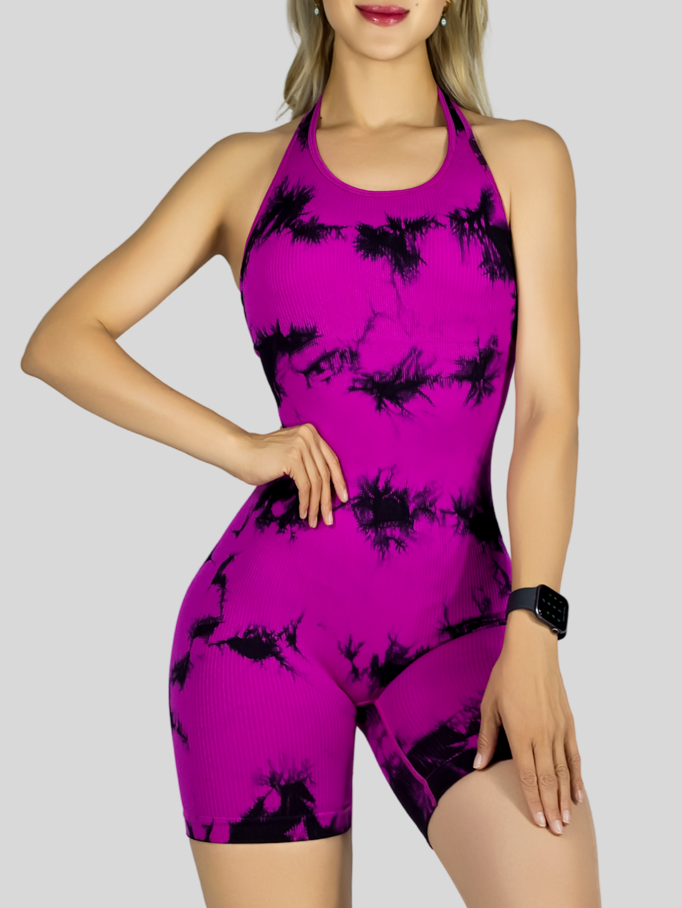 Foto 8 pulgar | Body Deportivo Mujer Enterizo Conj-078 Violeta Jumpsuit Gym Fitnes Yoga