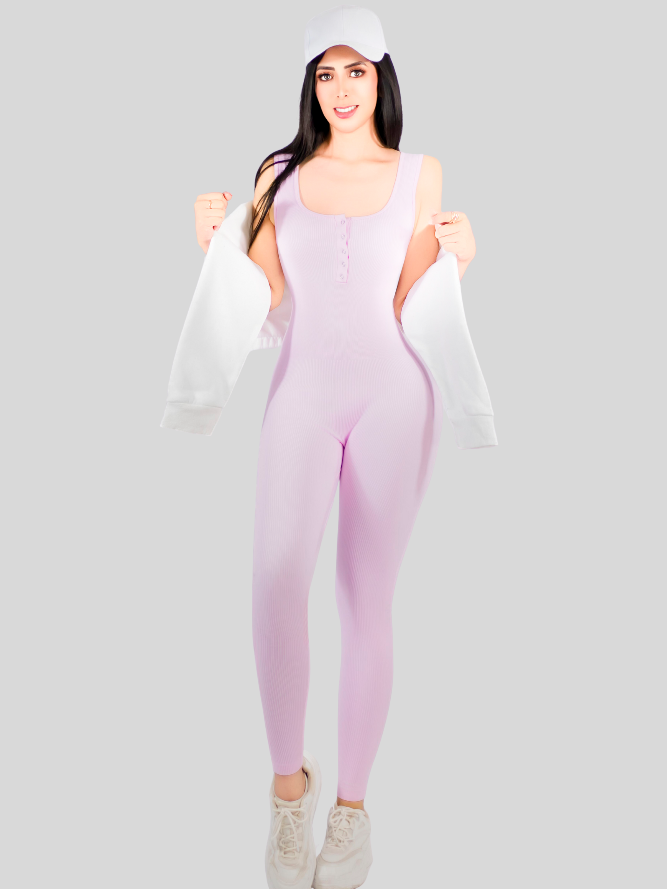 Foto 5 pulgar | Jumpsuit Deportivo Rosa para Mujer
