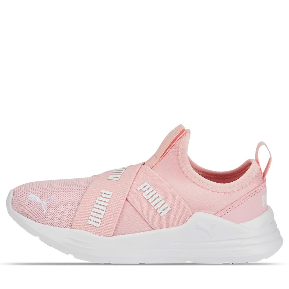 Tenis Puma Wired Run Slipon Para Niñas 17 A 21.5. 381994-07 color Rosa