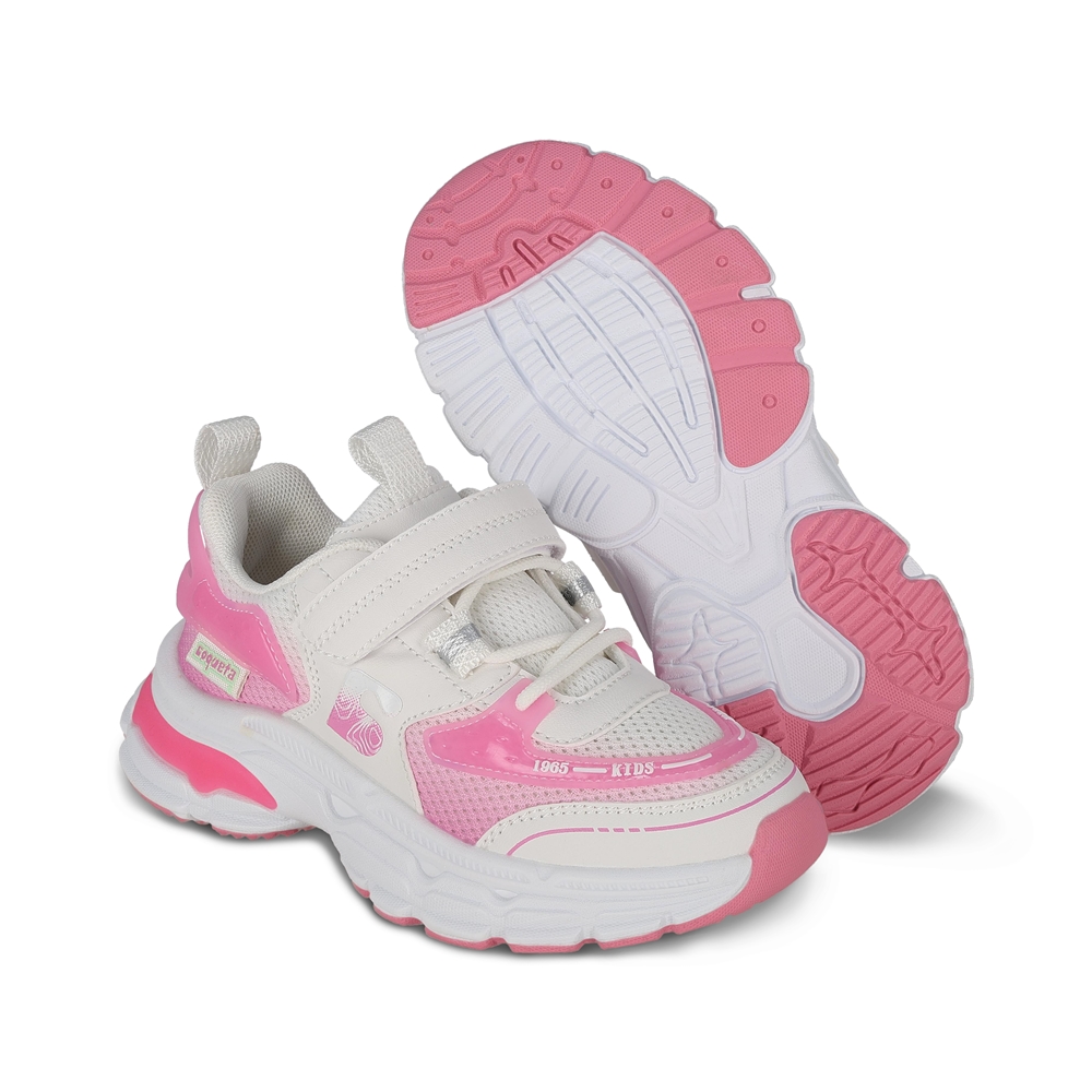 Foto 7 pulgar | Tenis Deportivos Color Rosa Para Niña Coqueta 203400-i Con Agujeta Elastica Y Velcro