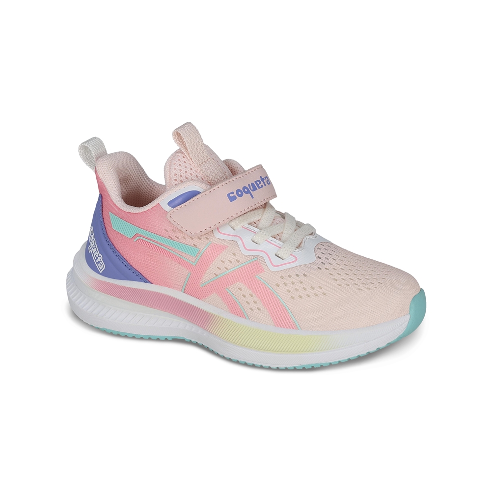 Foto 2 pulgar | Tenis Deportivos Para Niña Coqueta 203300-i Color Rosa Con Ajuste Velcro Y Agujeta Elastica