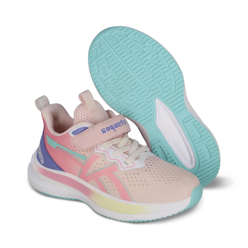 Foto 7 pulgar | Tenis Deportivos Para Niña Coqueta 203300-i Color Rosa Con Ajuste Velcro Y Agujeta Elastica