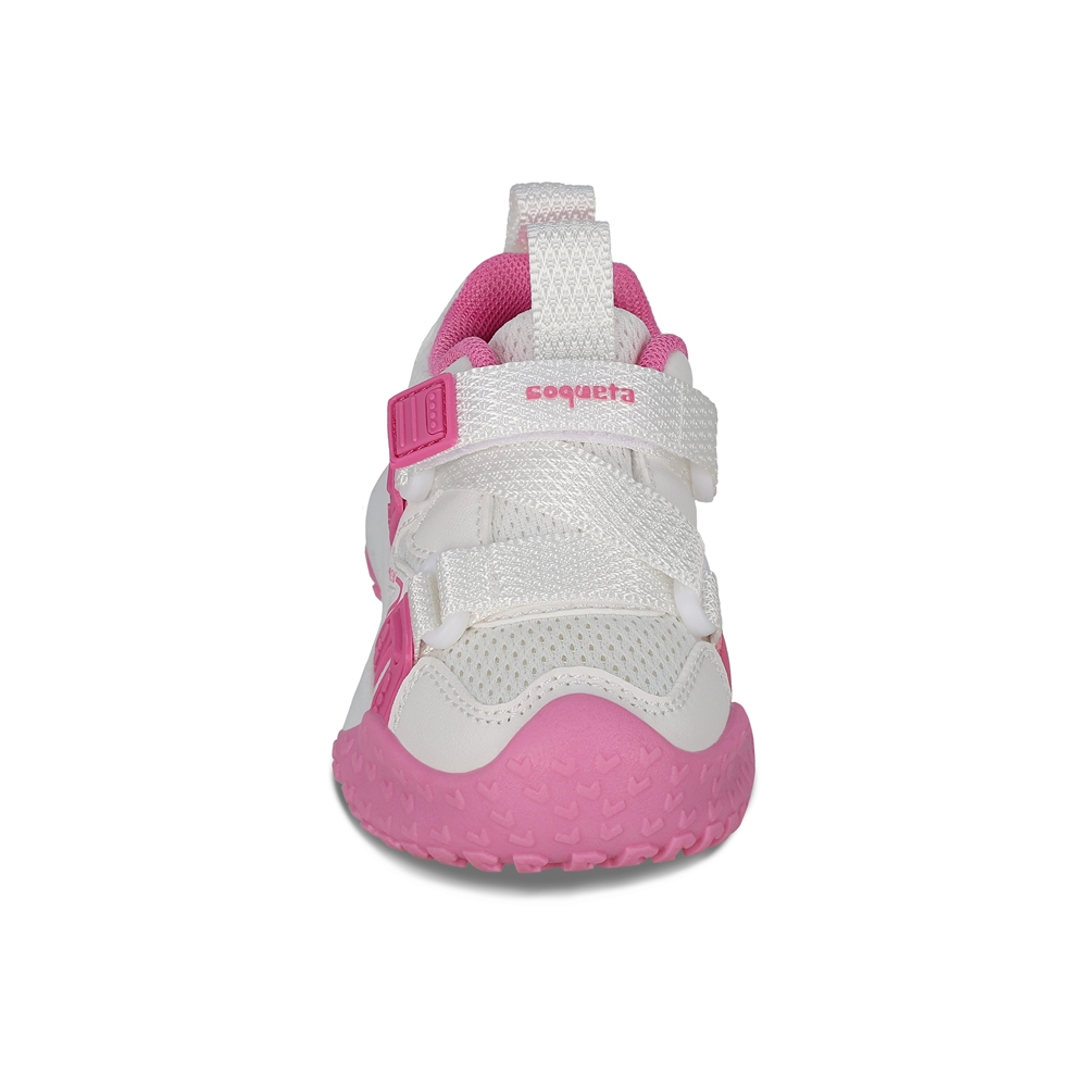 Foto 4 pulgar | Tenis Deportivos Coqueta Rosas con Detalles y Ajuste de Velcro para Niña