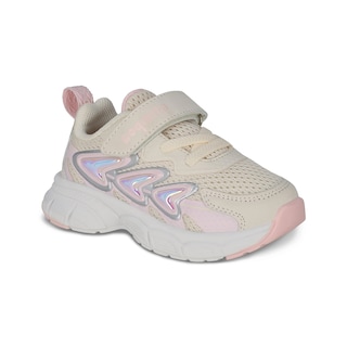 Foto 1 | Tenis Deportivos Coqueta Beige con Ajuste Velcro y Agujeta Elástica para Niña