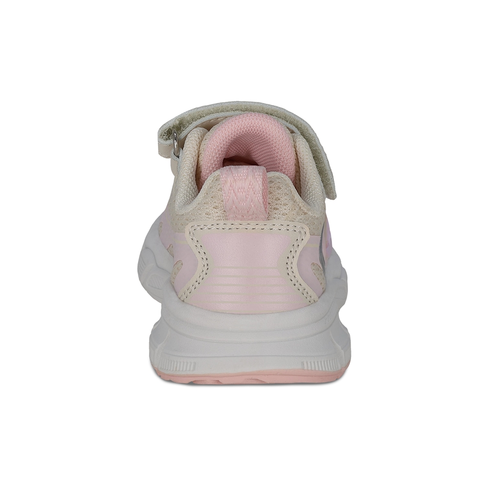 Foto 5 pulgar | Tenis Deportivos Coqueta Beige con Ajuste Velcro y Agujeta Elástica para Niña
