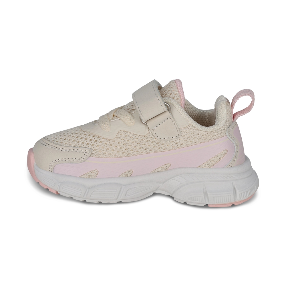 Foto 6 pulgar | Tenis Deportivos Coqueta Beige con Ajuste Velcro y Agujeta Elástica para Niña