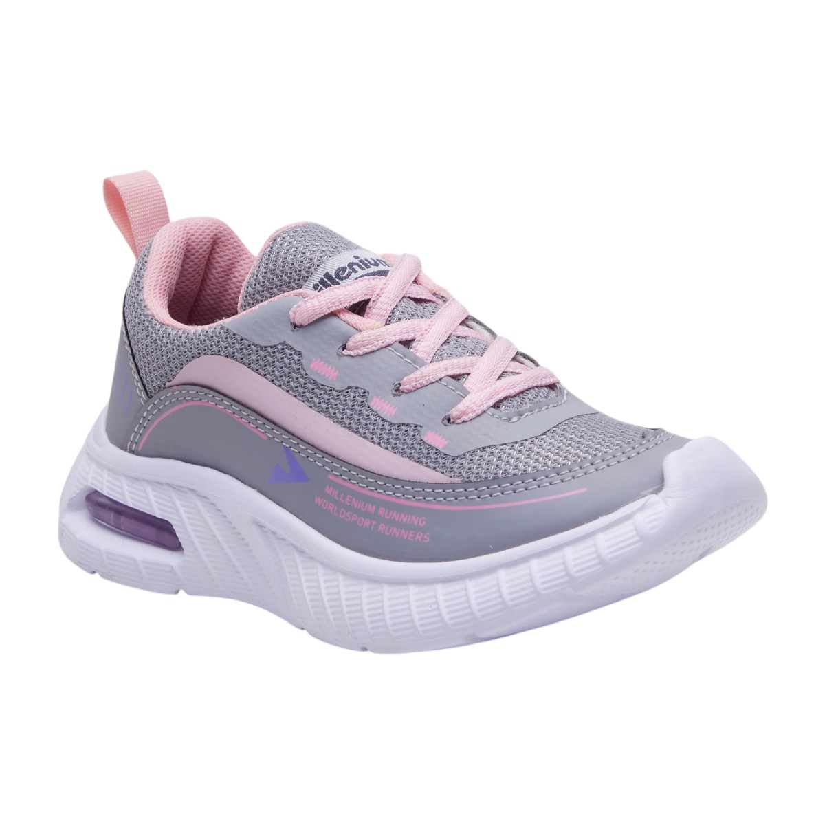 Tenis Calzado Watanabe Color Gris Niñas Deportivos