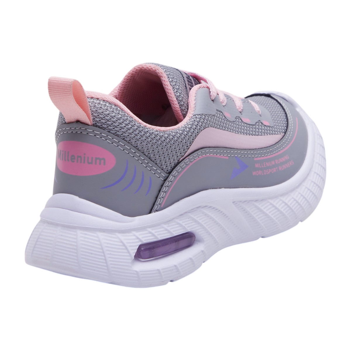 Foto 3 pulgar | Tenis Calzado Watanabe Color Gris Niñas Deportivos