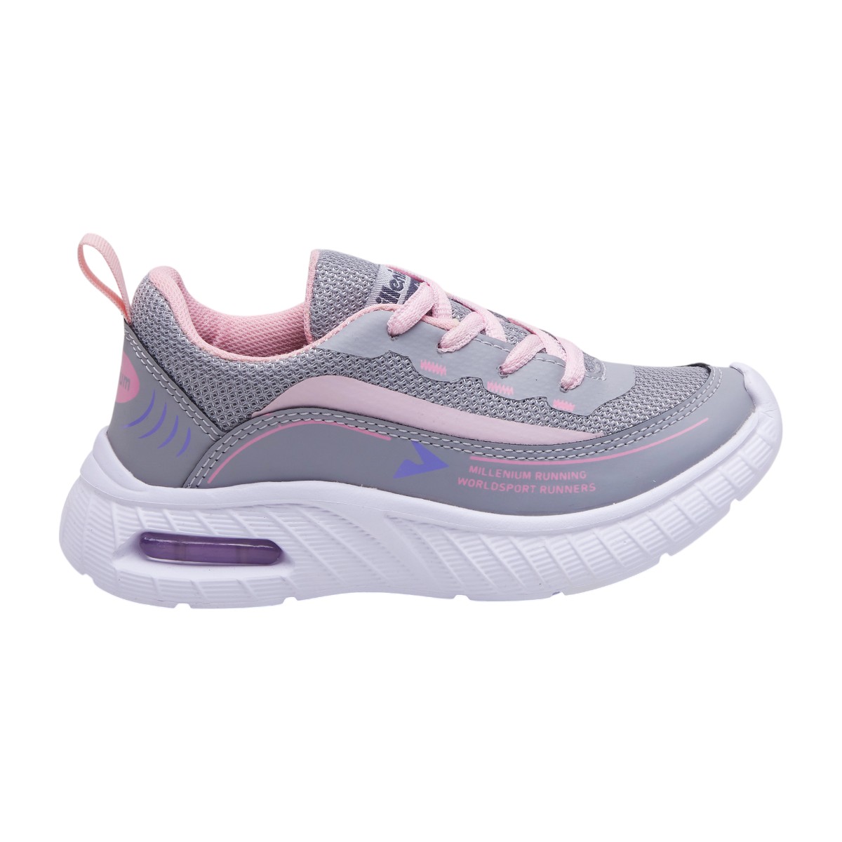 Foto 4 pulgar | Tenis Calzado Watanabe Color Gris Niñas Deportivos