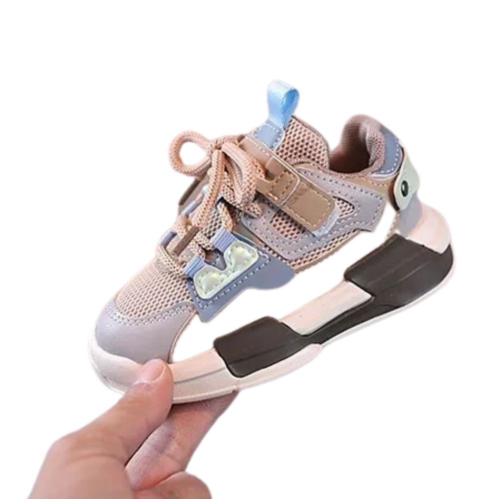 Foto 3 pulgar | Tenis Infantil Denali Para Niña Y Niño Fresh Gris Casual De Calidad Suela Suave