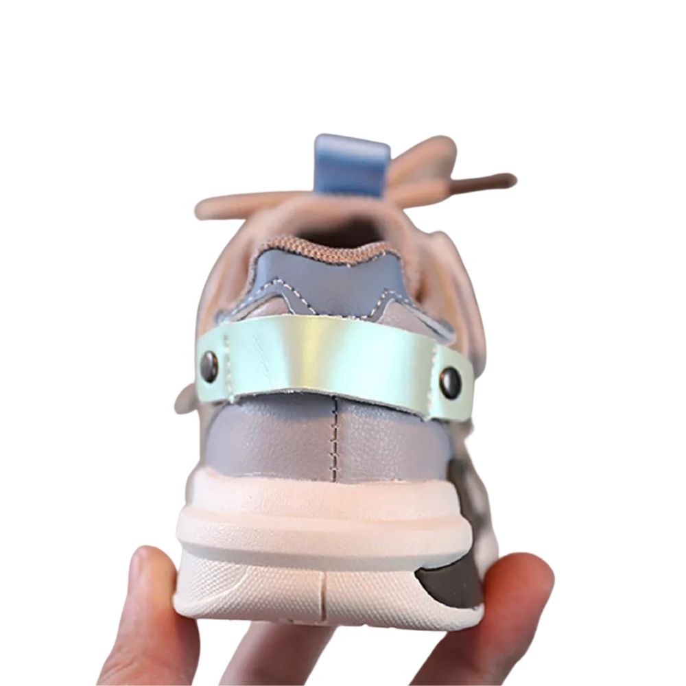 Foto 4 pulgar | Tenis Infantil Denali Para Niña Y Niño Fresh Gris Casual De Calidad Suela Suave