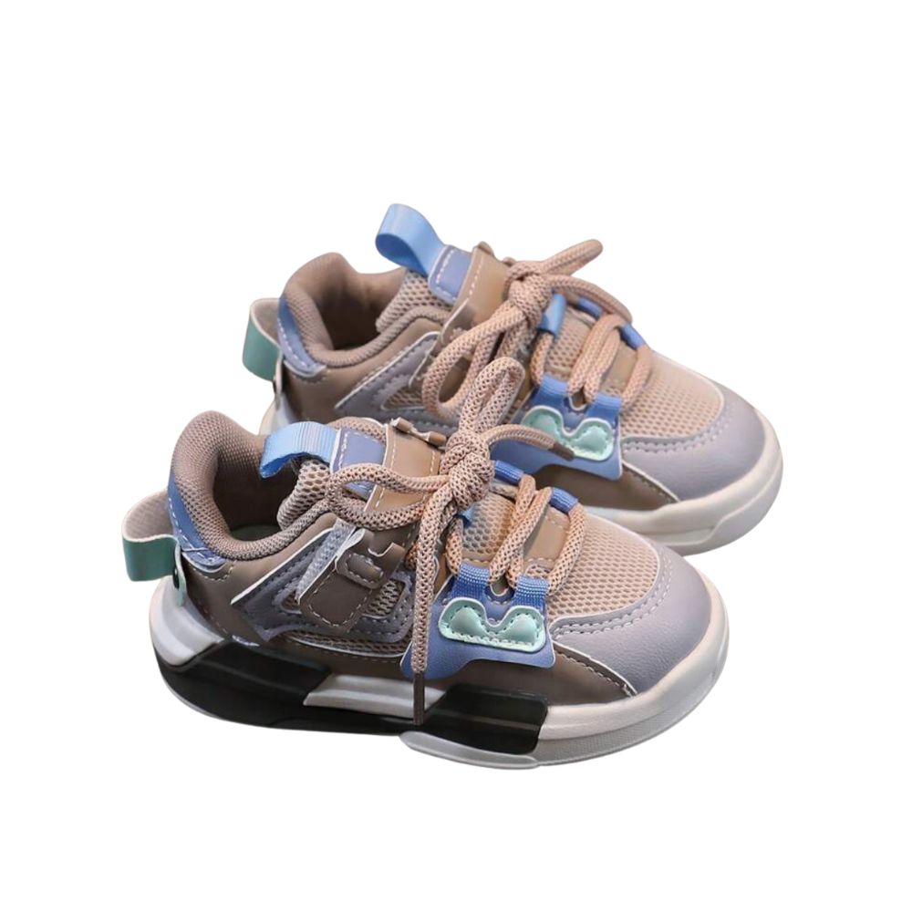 Foto 6 pulgar | Tenis Infantil Denali Para Niña Y Niño Fresh Gris Casual De Calidad Suela Suave