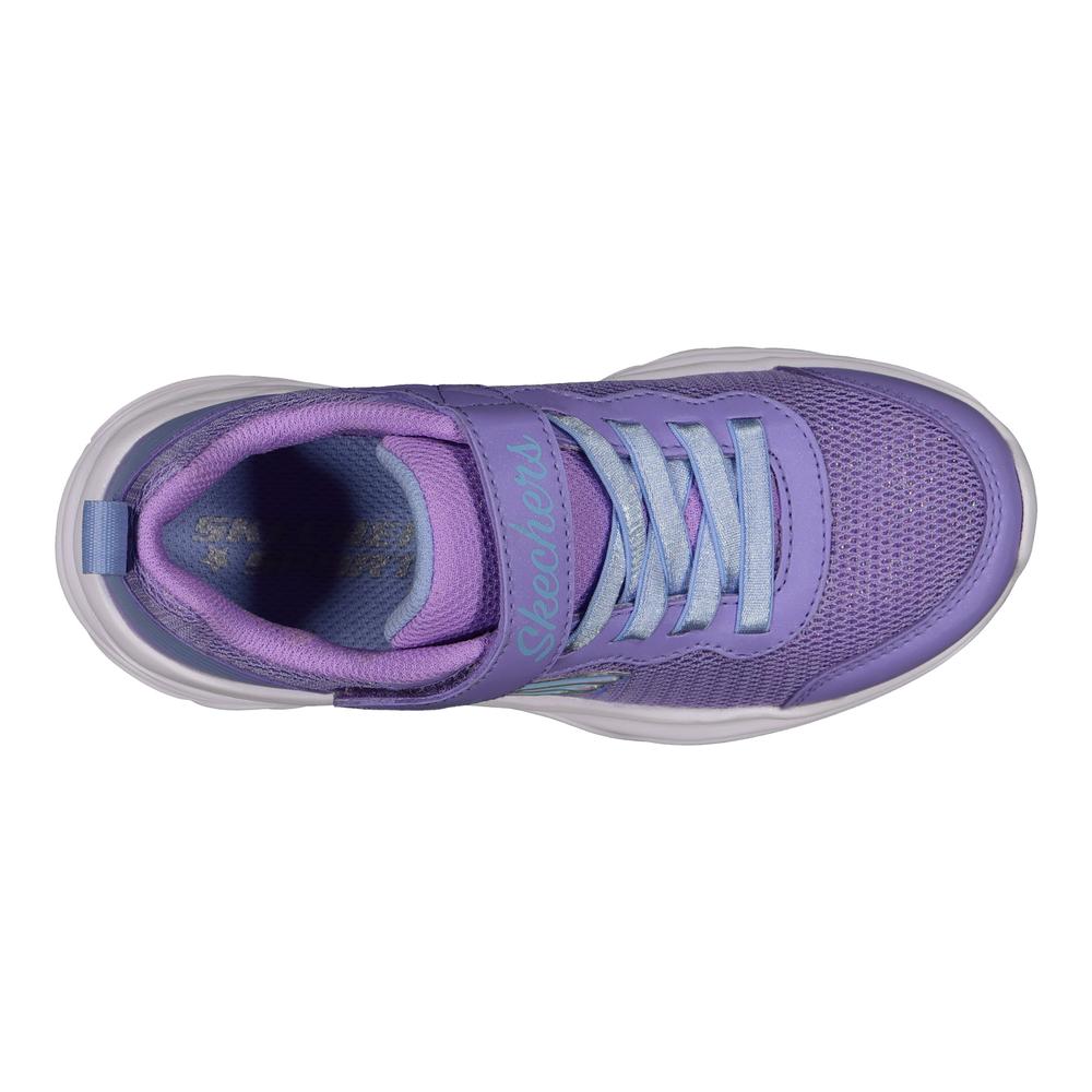 Foto 5 pulgar | Tenis Niña Skechers Ajustables Transpirable Comodos Violeta Oscuro