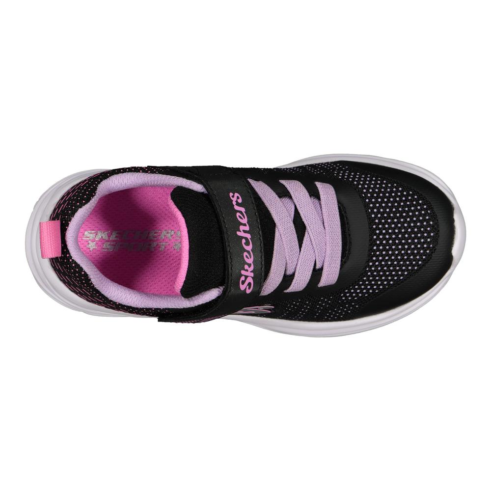 Foto 6 pulgar | Tenis Niña Skechers Ajuste Normal Original Memory Foam Negro