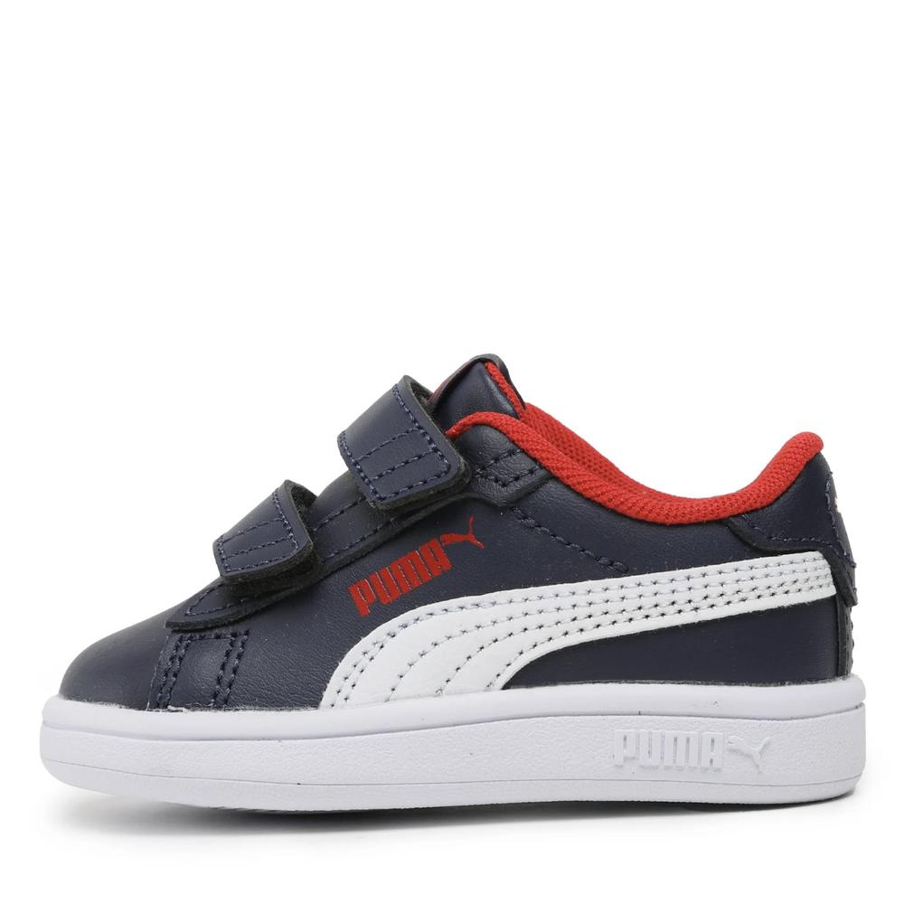 Foto 2 | Tenis Puma 392034-04 Smash 3.0 L V Inf Azul Marino para Niño