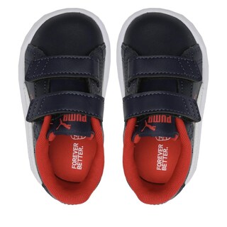 Foto 4 | Tenis Puma 392034-04 Smash 3.0 L V Inf Azul Marino para Niño
