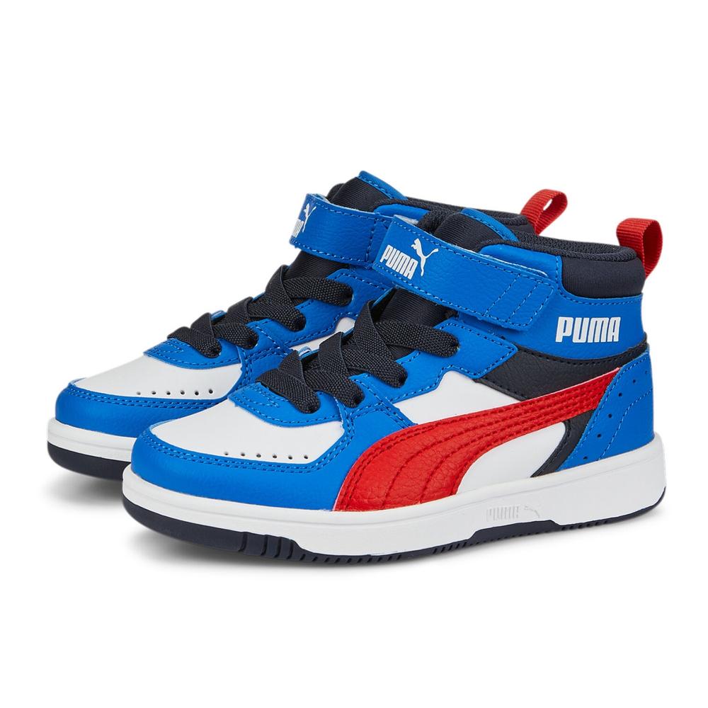 Foto 2 | Tenis Puma Rebound Joy Blocked Azul para Niños