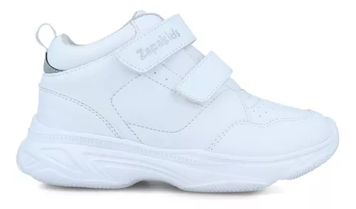 Tenis Escolar Deportivo Bota Zapakids 49410 5 A  Sintetico Blanco Niño/niña