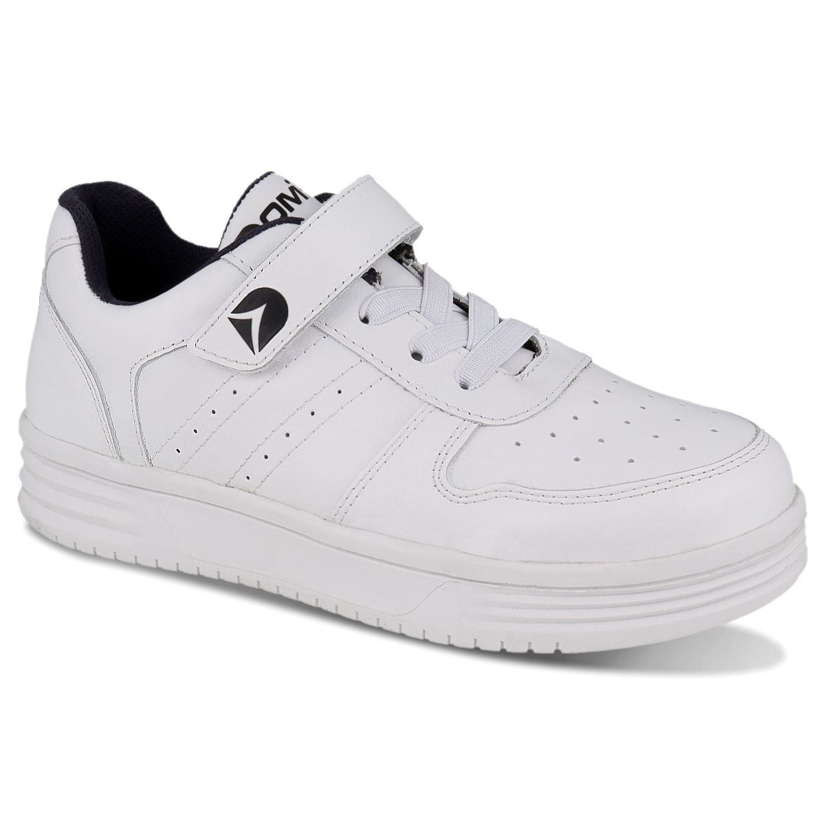 Foto 1 | Tenis Deportivo De Piel Dominiq 2431 Color Blanco Para Niño